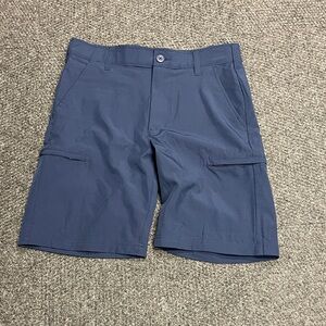 Birdie Bound Golf Shorts Mens 30 Navy Blue Stretch Performance Cargo Pockets